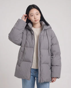 Oversized Hooded Quilted Puffer Jacket