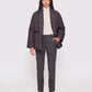 Short Belted Puffer Jacket with Wrap Shawl Collar