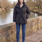Short Belted Puffer Jacket with Funnel Collar