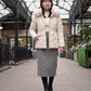 Short Fitted Puffer Jacket with Faux Fur Hood