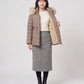 Short Fitted Puffer Jacket with Faux Fur Hood