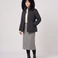 Short Fitted Puffer Jacket with Faux Fur Hood