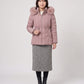 Short Fitted Puffer Jacket with Faux Fur Hood