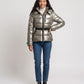 Fitted Hooded Puffer Jacket with Belt