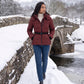 Fitted Hooded Puffer Jacket with Belt