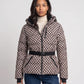 Fitted Hooded Puffer Jacket with Belt