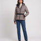 Fitted Hooded Puffer Jacket with Belt