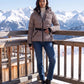 Fitted Hooded Puffer Jacket with Belt