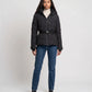 Fitted Hooded Puffer Jacket with Belt