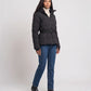 Fitted Hooded Puffer Jacket with Belt