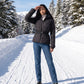Fitted Hooded Puffer Jacket with Belt
