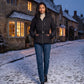 Fitted Hooded Puffer Jacket with Belt