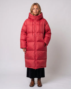 Extra-Long Cocoon Hooded Puffer Jacket