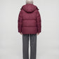 Oversized Puffer Jacket with High Collar and Detachable Hood