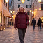 Oversized Puffer Jacket with High Collar and Detachable Hood