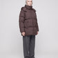 Oversized Puffer Jacket with High Collar and Detachable Hood
