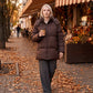 Oversized Puffer Jacket with High Collar and Detachable Hood