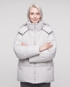 Oversized Puffer Jacket with High Collar and Detachable Hood