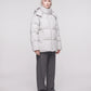 Oversized Puffer Jacket with High Collar and Detachable Hood