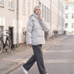 Oversized Puffer Jacket with High Collar and Detachable Hood