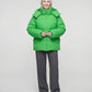 Oversized Puffer Jacket with High Collar and Detachable Hood