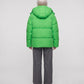 Oversized Puffer Jacket with High Collar and Detachable Hood