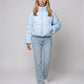 Short Quilted Jacket with Zipped Funnel Collar