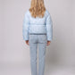 Short Quilted Jacket with Zipped Funnel Collar