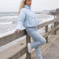 Short Quilted Jacket with Zipped Funnel Collar