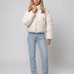 Short Quilted Jacket with Zipped Funnel Collar