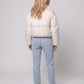 Short Quilted Jacket with Zipped Funnel Collar