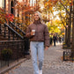 Short Quilted Jacket with Zipped Funnel Collar