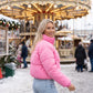 Short Quilted Jacket with Zipped Funnel Collar