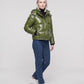 Short Shiny Hooded Puffer Jacket