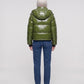 Short Shiny Hooded Puffer Jacket