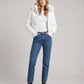 Short Puffer Jacket with Thumbholes and Faux Fur Hood