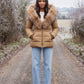 Short Puffer Jacket with Large Faux Fur Hood