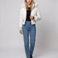 Short Puffer Jacket with Faux Fur Hood