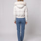 Short Puffer Jacket with Faux Fur Hood