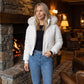 Short Puffer Jacket with Faux Fur Hood