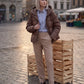 Short Hooded Puffer Jacket with Popper Placket