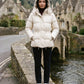 Short Puffer Jacket with Hood and Elasticated Waist
