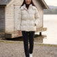 Short Puffer Jacket with Hood and Elasticated Waist