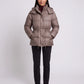 Short Puffer Jacket with Hood and Elasticated Waist