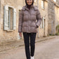 Short Puffer Jacket with Hood and Elasticated Waist