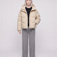Cropped Velvet Hooded Puffer Jacket