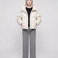 Cropped Velvet Hooded Puffer Jacket