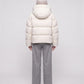 Cropped Velvet Hooded Puffer Jacket
