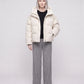 Cropped Velvet Hooded Puffer Jacket