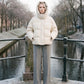 Cropped Velvet Hooded Puffer Jacket